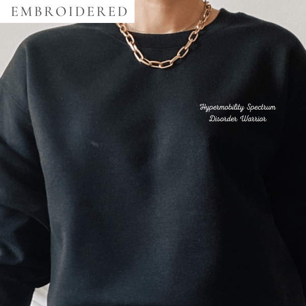 Hypermobility Spectrum Disorder Warrior Embroidered Crewneck