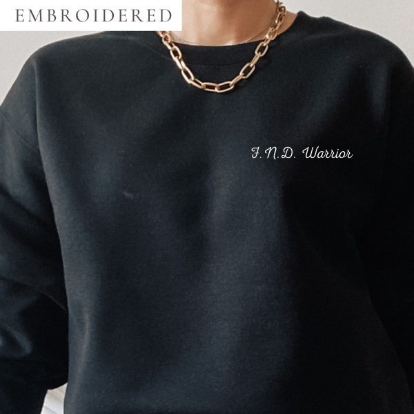 Functional Neurological Disorder Warrior Embroidered Crewneck