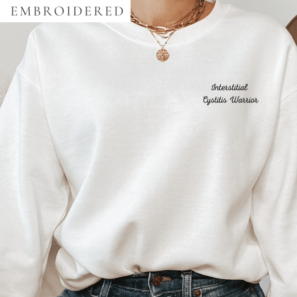 Interstitial Cystitis Warrior Embroidered Crewneck
