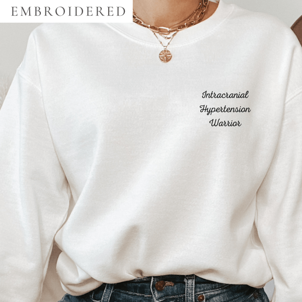 Intracranial Hypertension Warrior Embroidered Crewneck