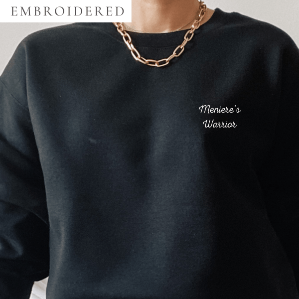 Meniere's Warrior Embroidered Crewneck