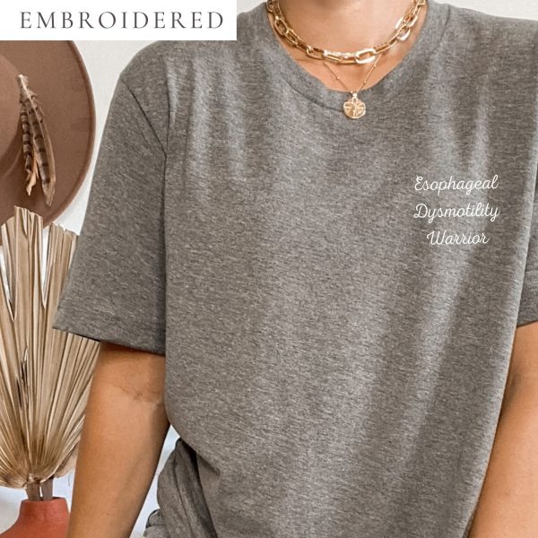 Esophageal Dysmotility Warrior Embroidered T-Shirt