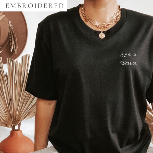 Chronic Intestinal Pseudo Obstruction Warrior Embroidered T-Shirt