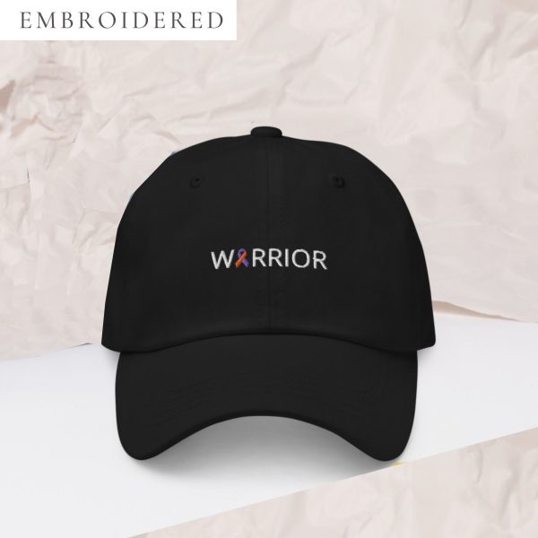 Warrior Orange & Purple Awareness Ribbon Dad Hat
