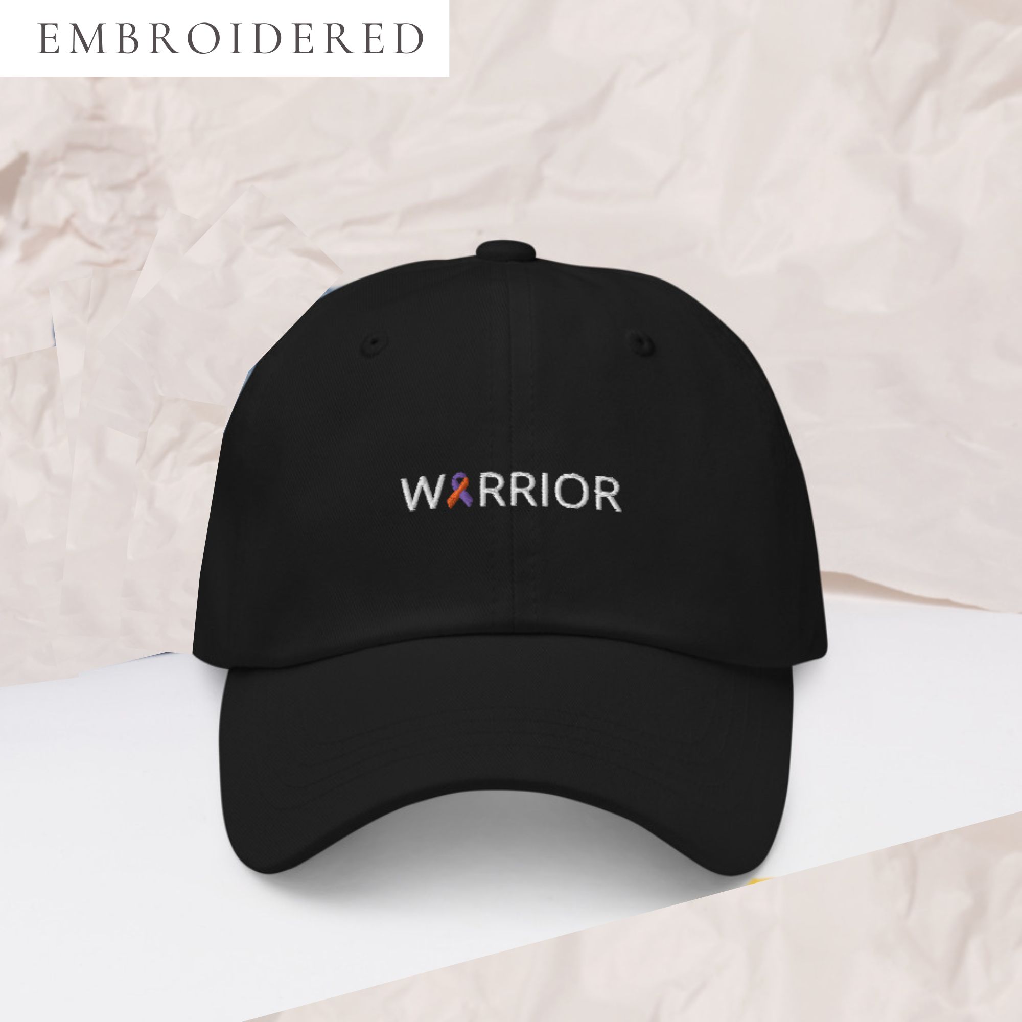 Warrior Orange & Purple Awareness Ribbon Dad Hat