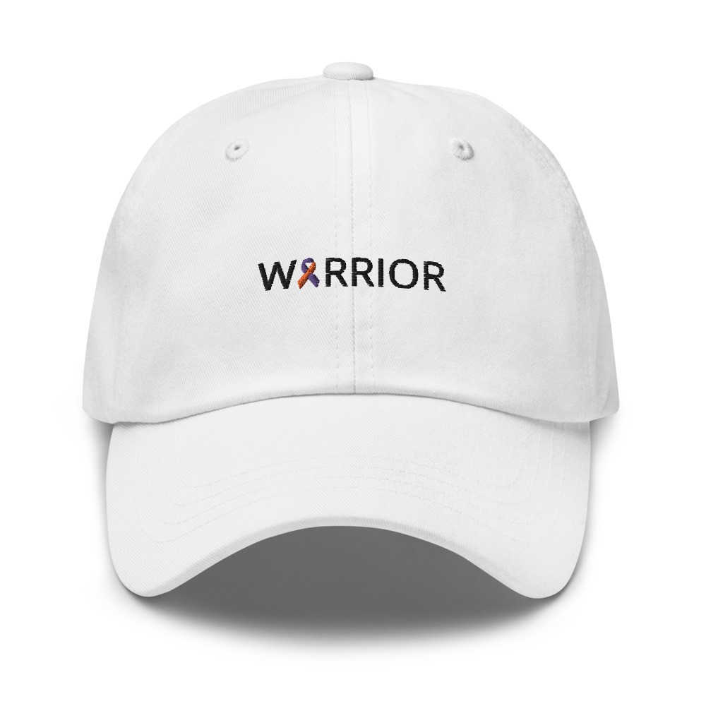 Warrior Orange & Purple Awareness Ribbon Dad Hat - Image 8