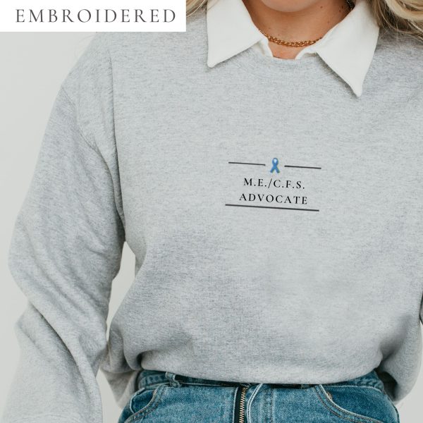 ME/CFS Advocate Embroidered Crewneck
