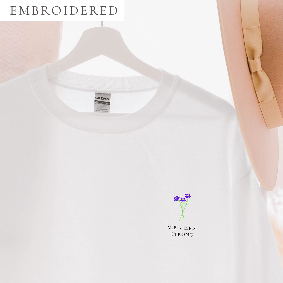 ME/CFS Strong Embroidered Crewneck