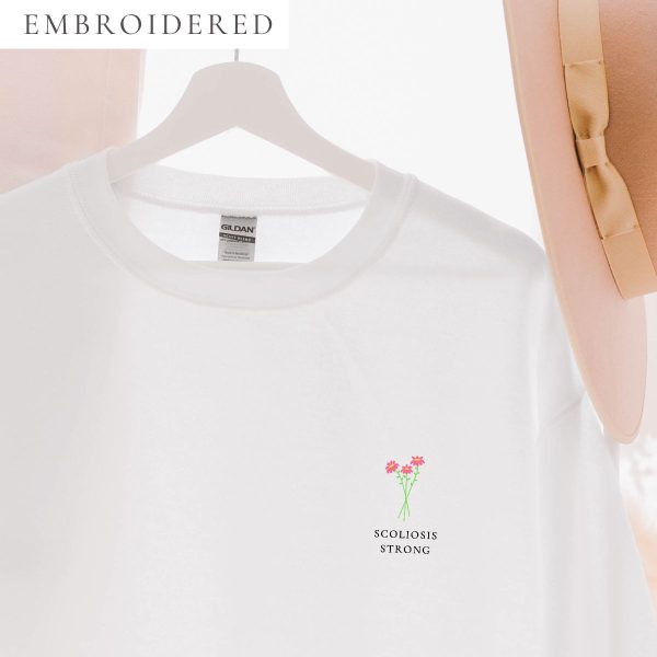 Scoliosis Strong Embroidered Crewneck