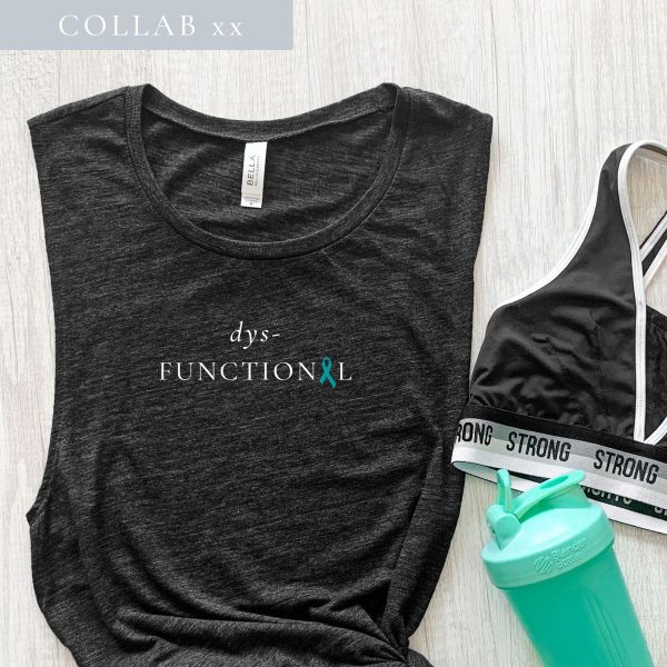 dys-FUNCTIONAL Dysautonomia Podcast Collab Women's Muscle Tee - Image 2