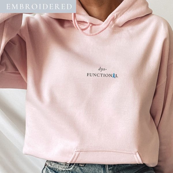 dys-FUNCTIONAL Dysautonomia Podcast Collab Embroidered Hoodie - Image 2