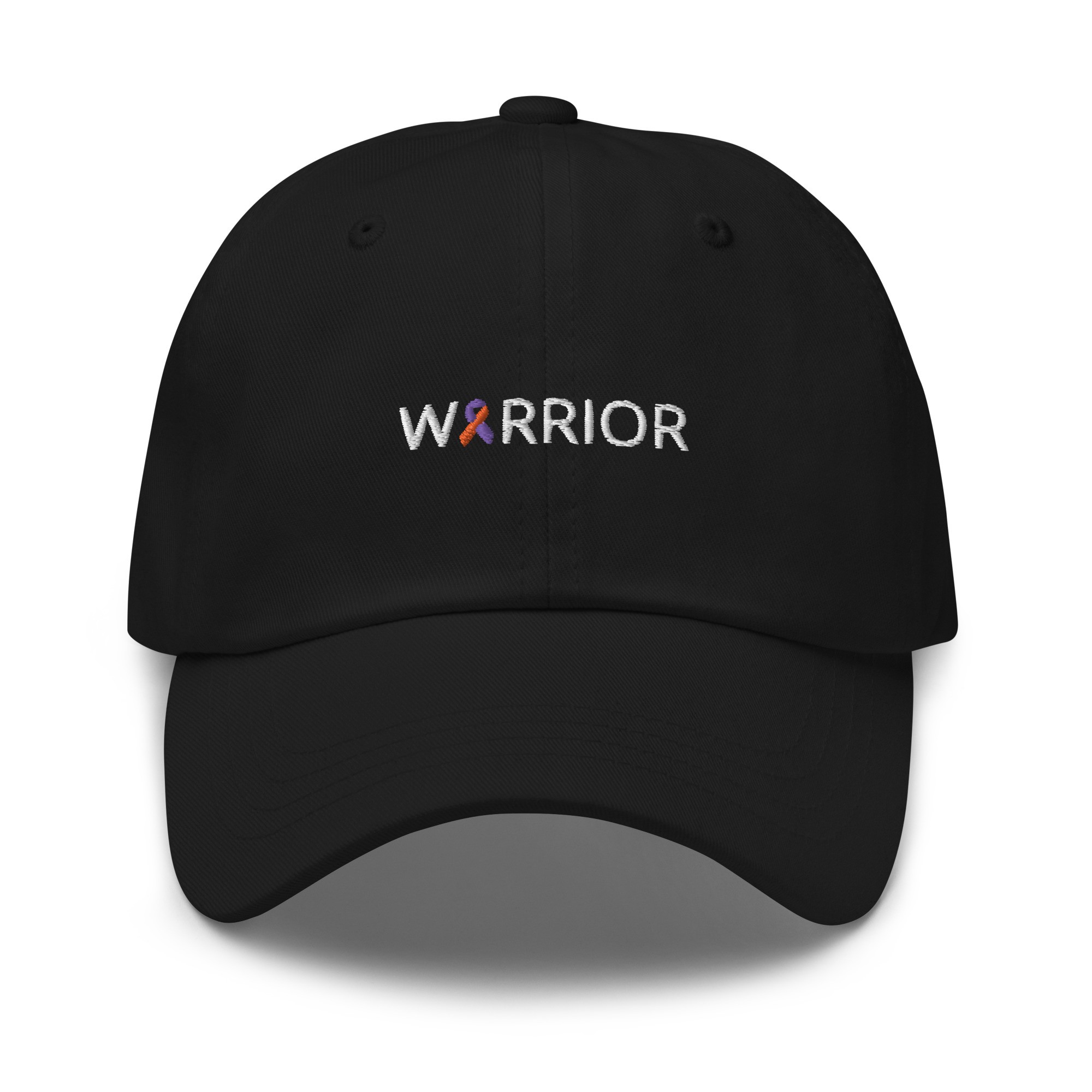 Warrior Orange & Purple Awareness Ribbon Dad Hat - Image 2