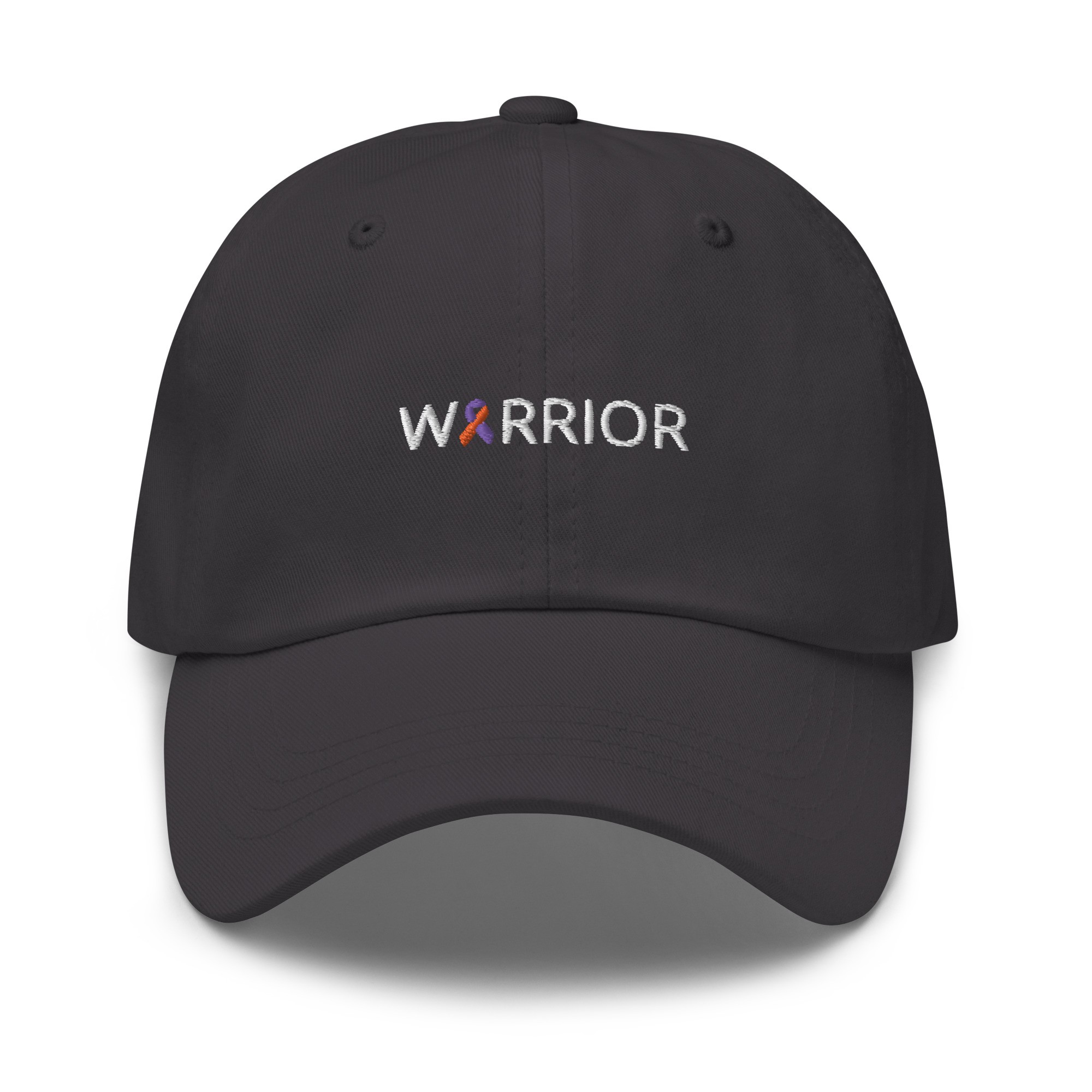 Warrior Orange & Purple Awareness Ribbon Dad Hat - Image 4