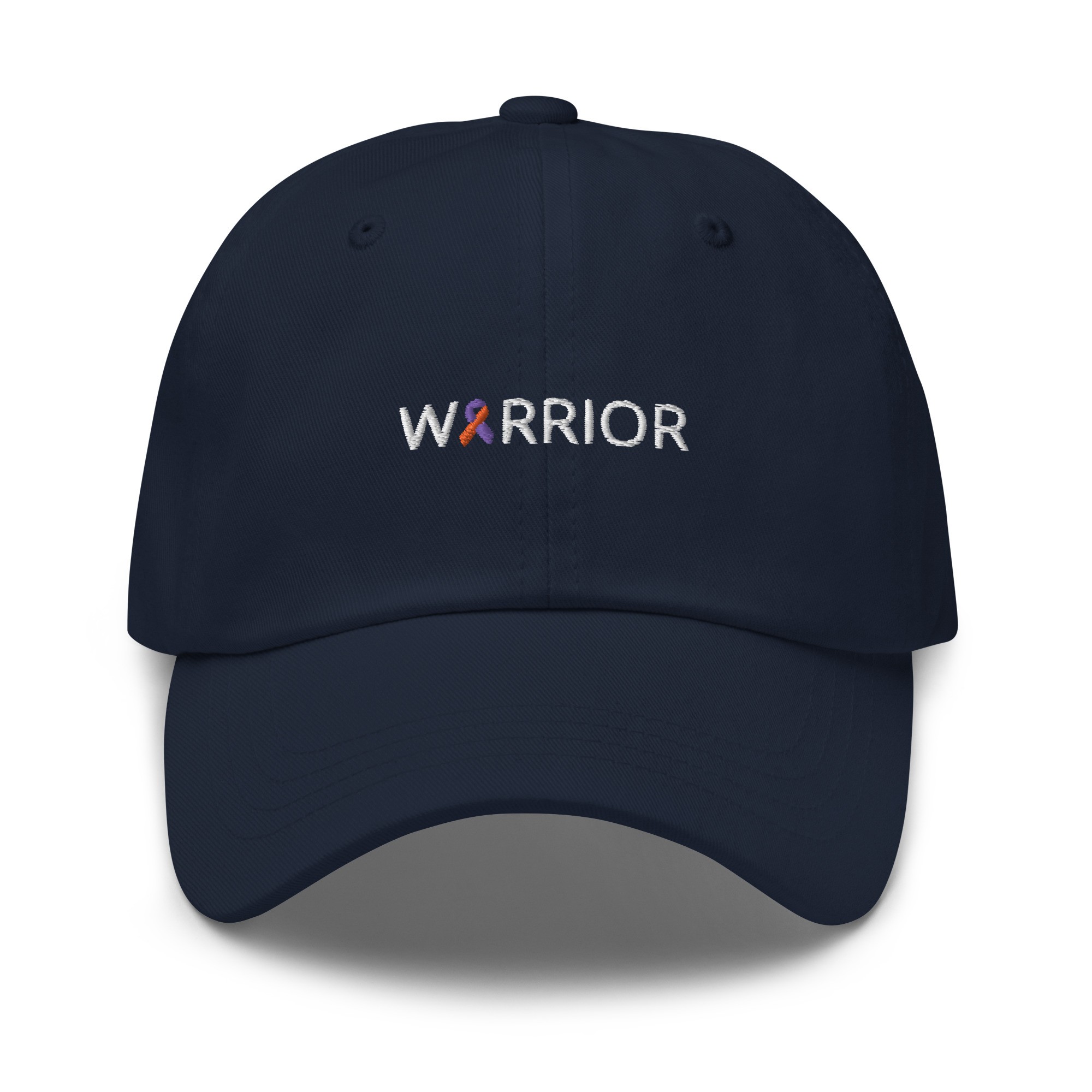 Warrior Orange & Purple Awareness Ribbon Dad Hat - Image 3