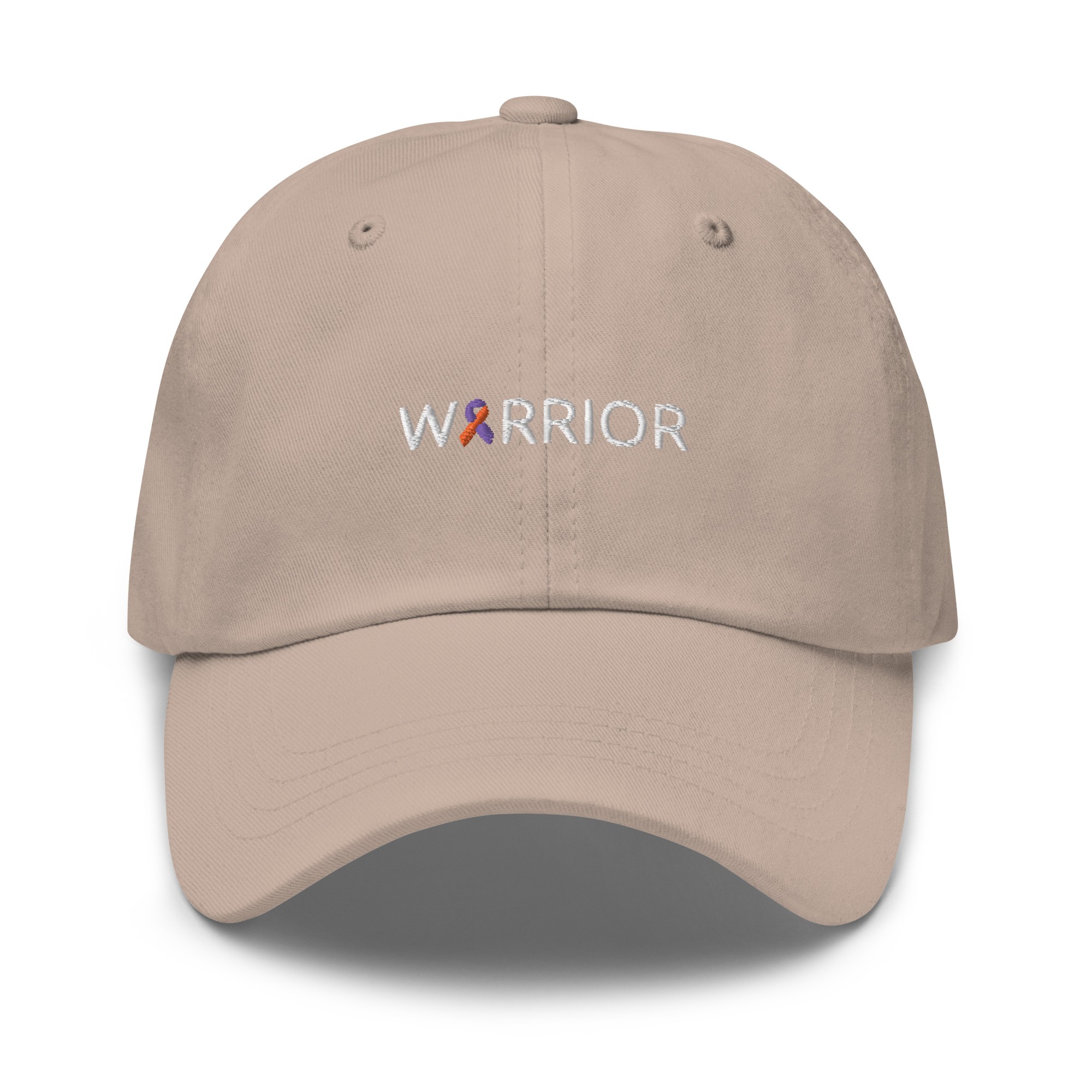 Warrior Orange & Purple Awareness Ribbon Dad Hat - Image 5