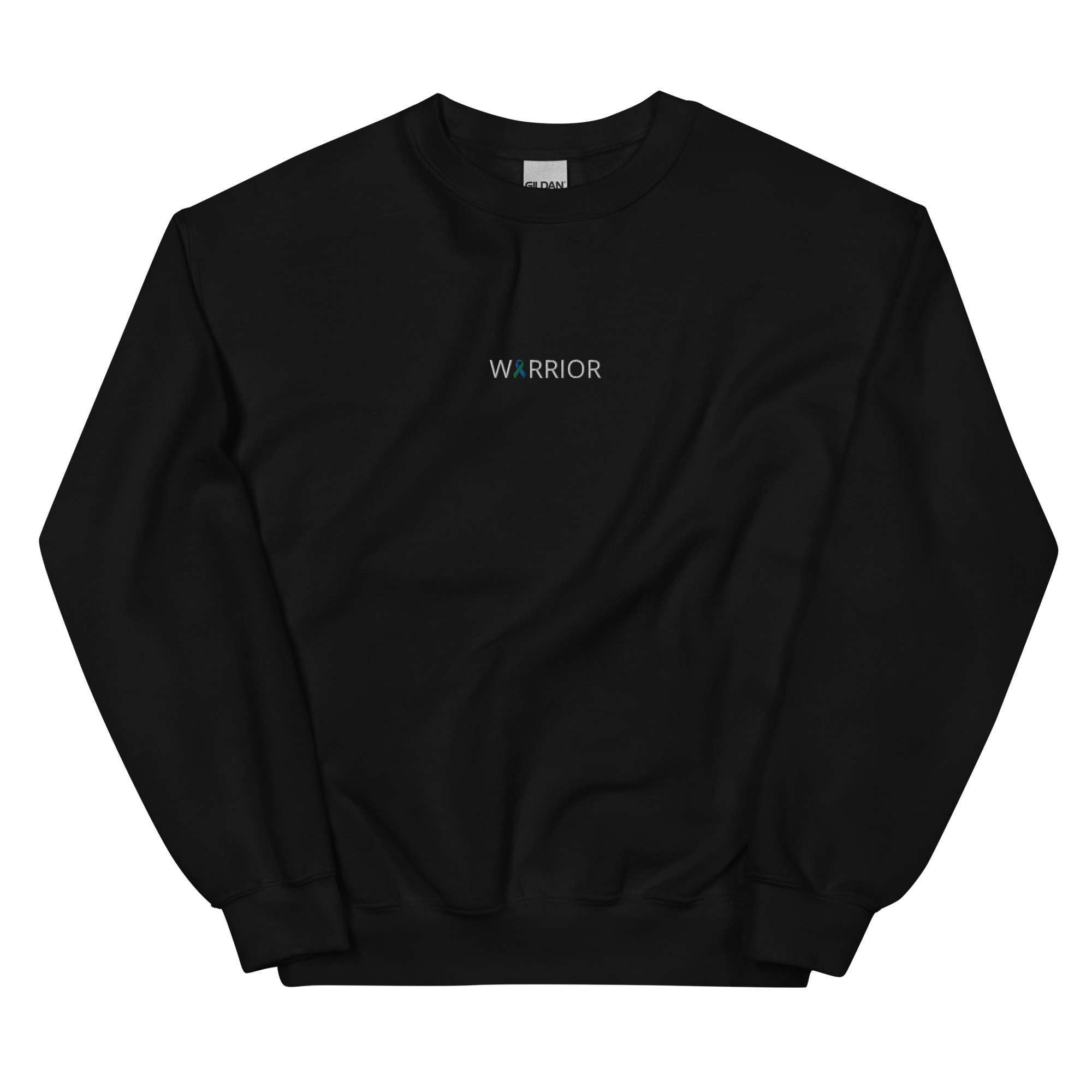 Warrior Blue & Green Awareness Ribbon Embroidered Crewneck - Image 4