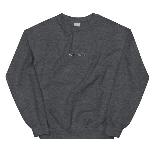 Warrior Burgundy Awareness Ribbon Embroidered Crewneck - Image 5