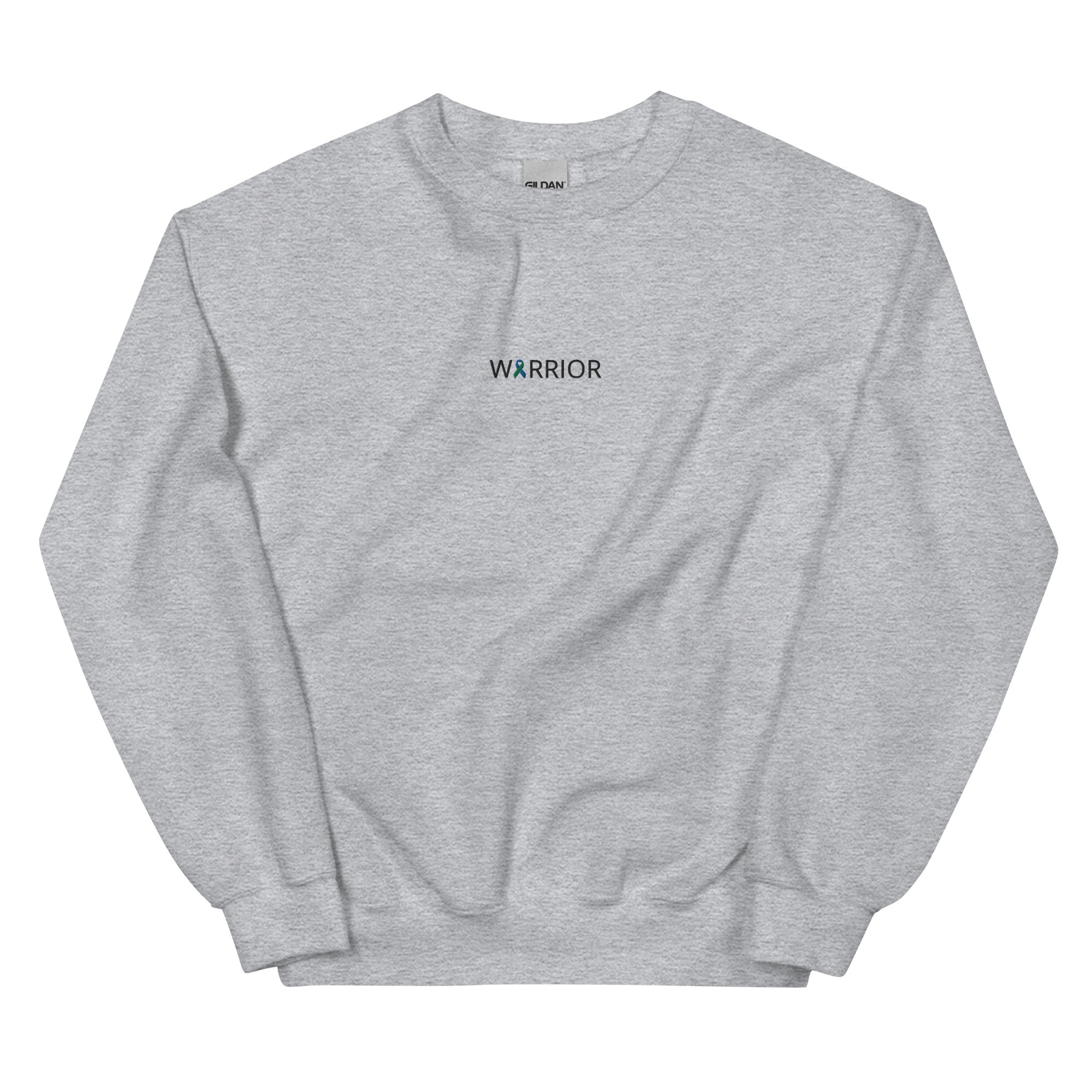 Warrior Blue & Green Awareness Ribbon Embroidered Crewneck - Image 9
