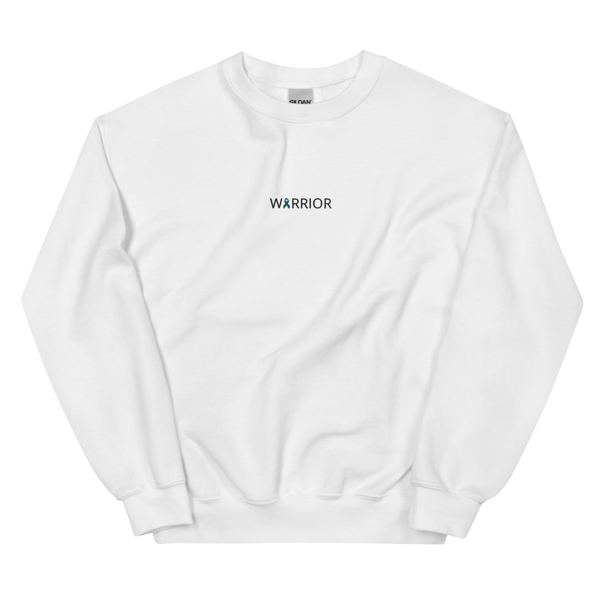 Warrior Blue & Green Awareness Ribbon Embroidered Crewneck - Image 10