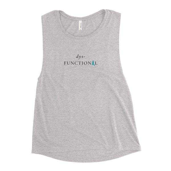 dys-FUNCTIONAL Dysautonomia Podcast Collab Women's Muscle Tee - Image 4