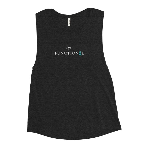 dys-FUNCTIONAL Dysautonomia Podcast Collab Women's Muscle Tee - Image 3