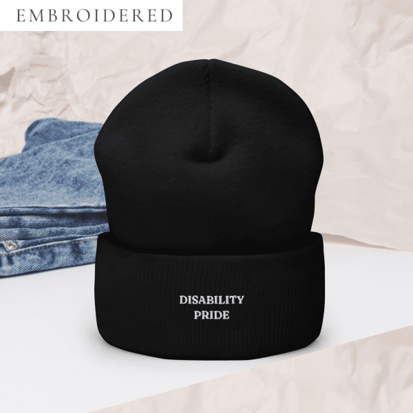 Disability Pride Embroidered Beanie