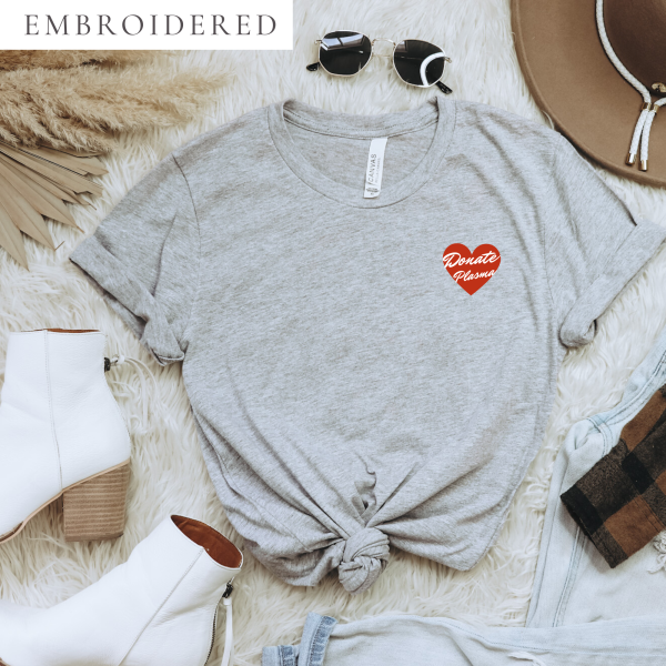 Donate Plasma Embroidered T-Shirt