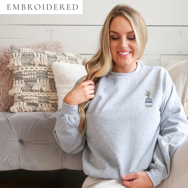 IVIG Bottle Embroidered Crewneck