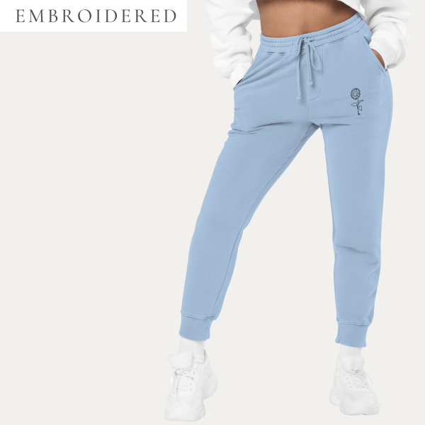 Port-A-Cath Flower Embroidered Sweatpants/Sweatsuit
