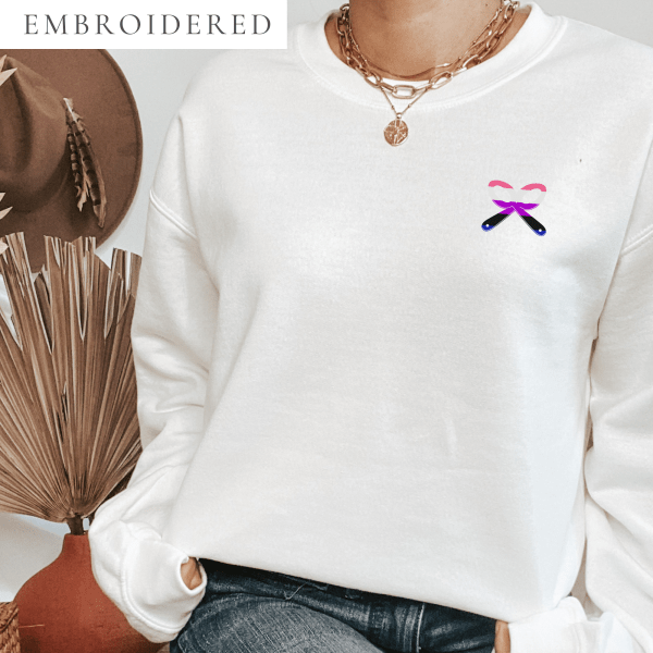 Genderfluid Pride Embroidered Crewneck
