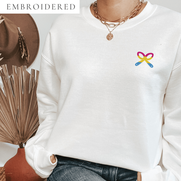 Pansexual Pride Embroidered Crewneck