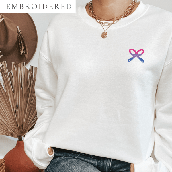Bisexual Pride Embroidered Crewneck