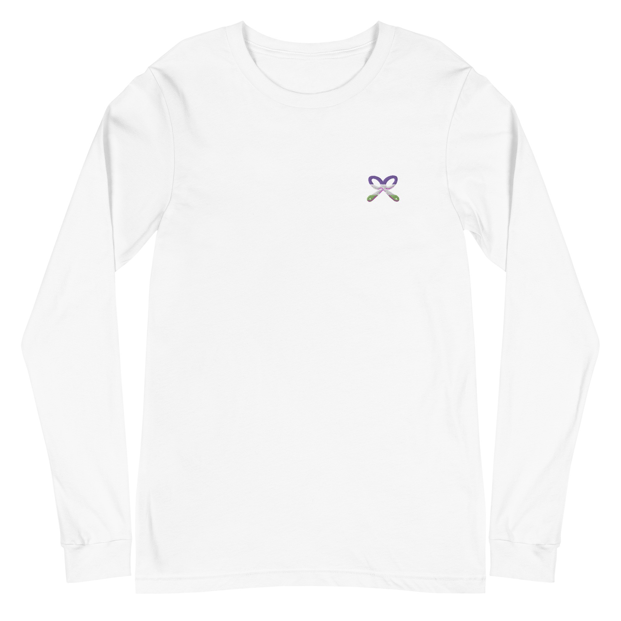 Genderqueer Pride Embroidered Long Sleeve Shirt - Image 8