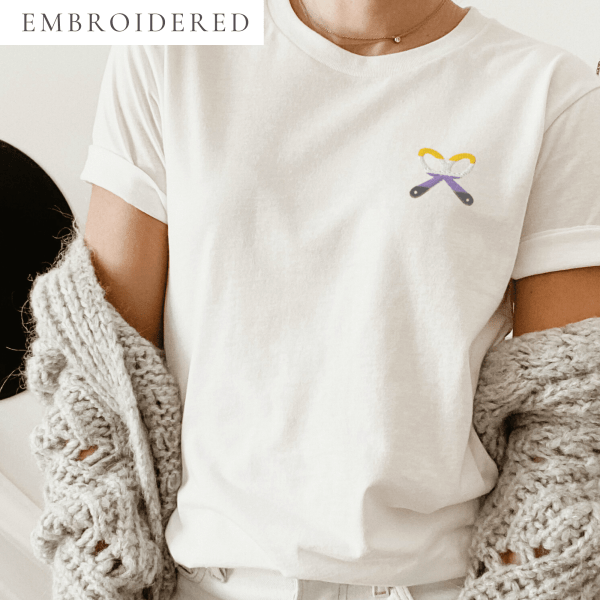 Non-Binary Pride Embroidered T-Shirt