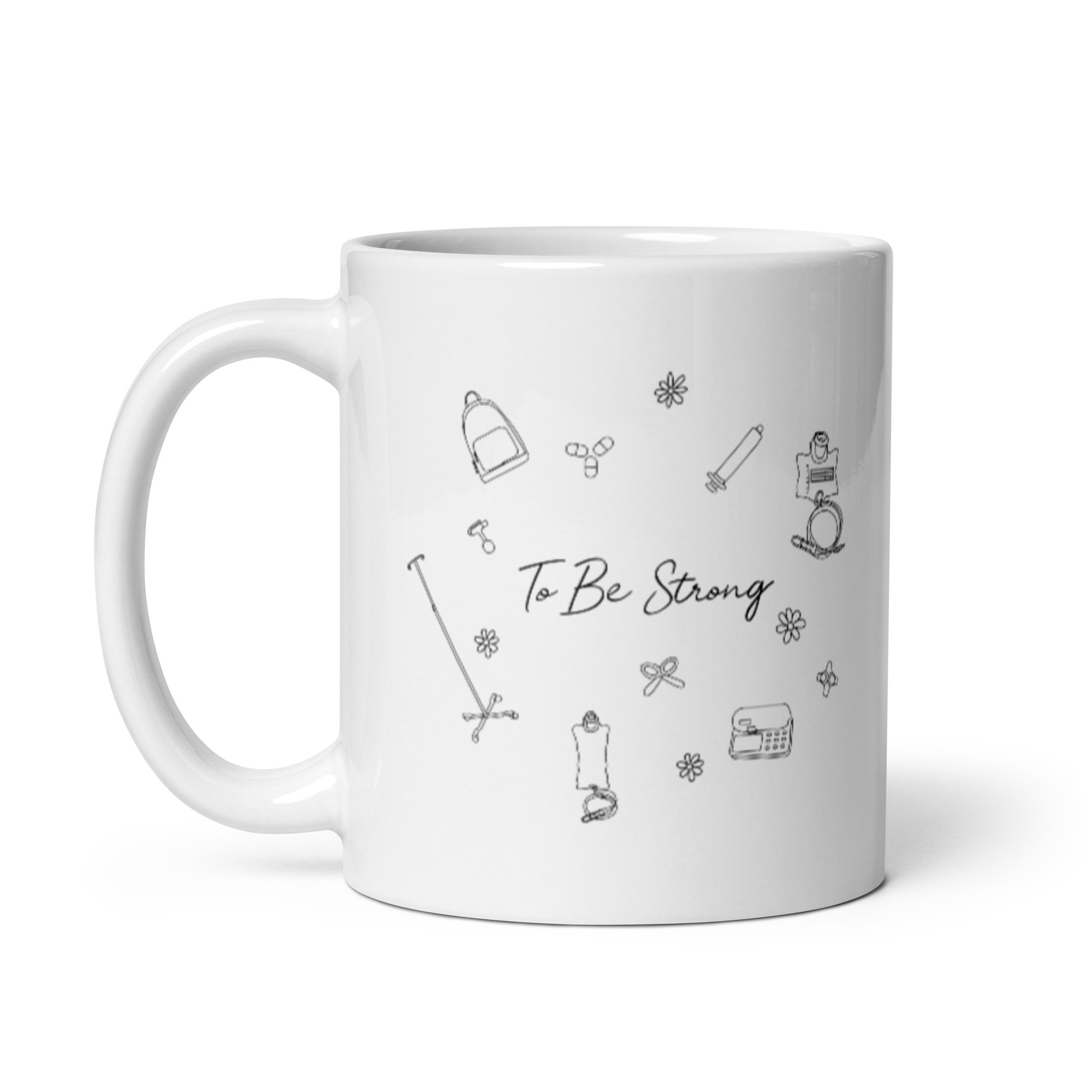 dys-FUNCTIONAL Dysautonomia “To Be Strong” Podcast Collab Mug - Image 3