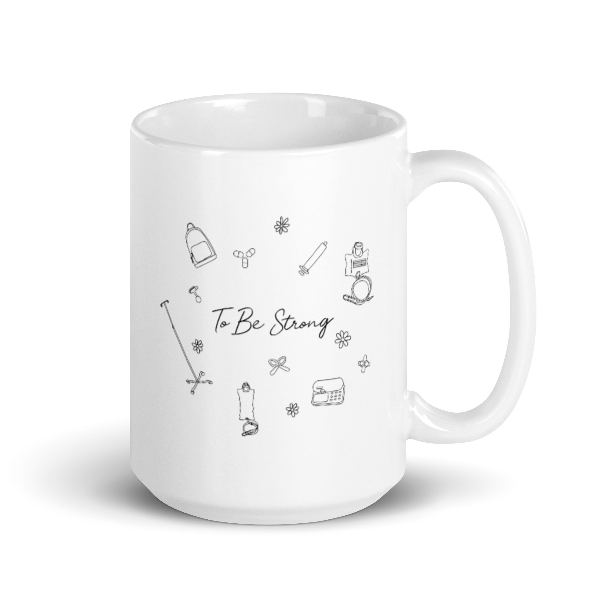 dys-FUNCTIONAL Dysautonomia “To Be Strong” Podcast Collab Mug - Image 7