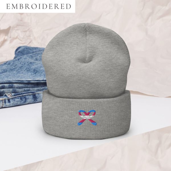 Transgender Pride Embroidered Beanie