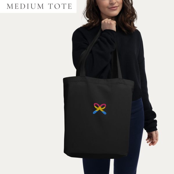 Pansexual Pride Embroidered Medium Tote Bag