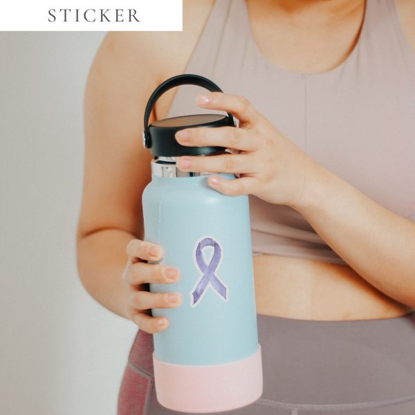 Pastel Lavender Awareness Ribbon Sticker