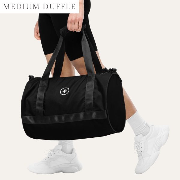 Medical Cross Black & White Logo Medium Gym / Duffle Bag