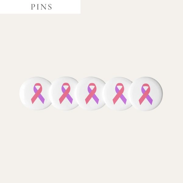 Purple & Pink Awareness Ribbon Pins