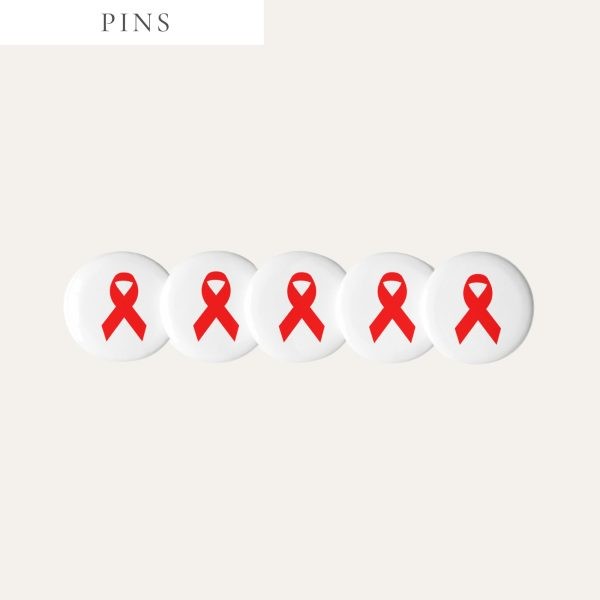 Red Awareness Ribbon Pins