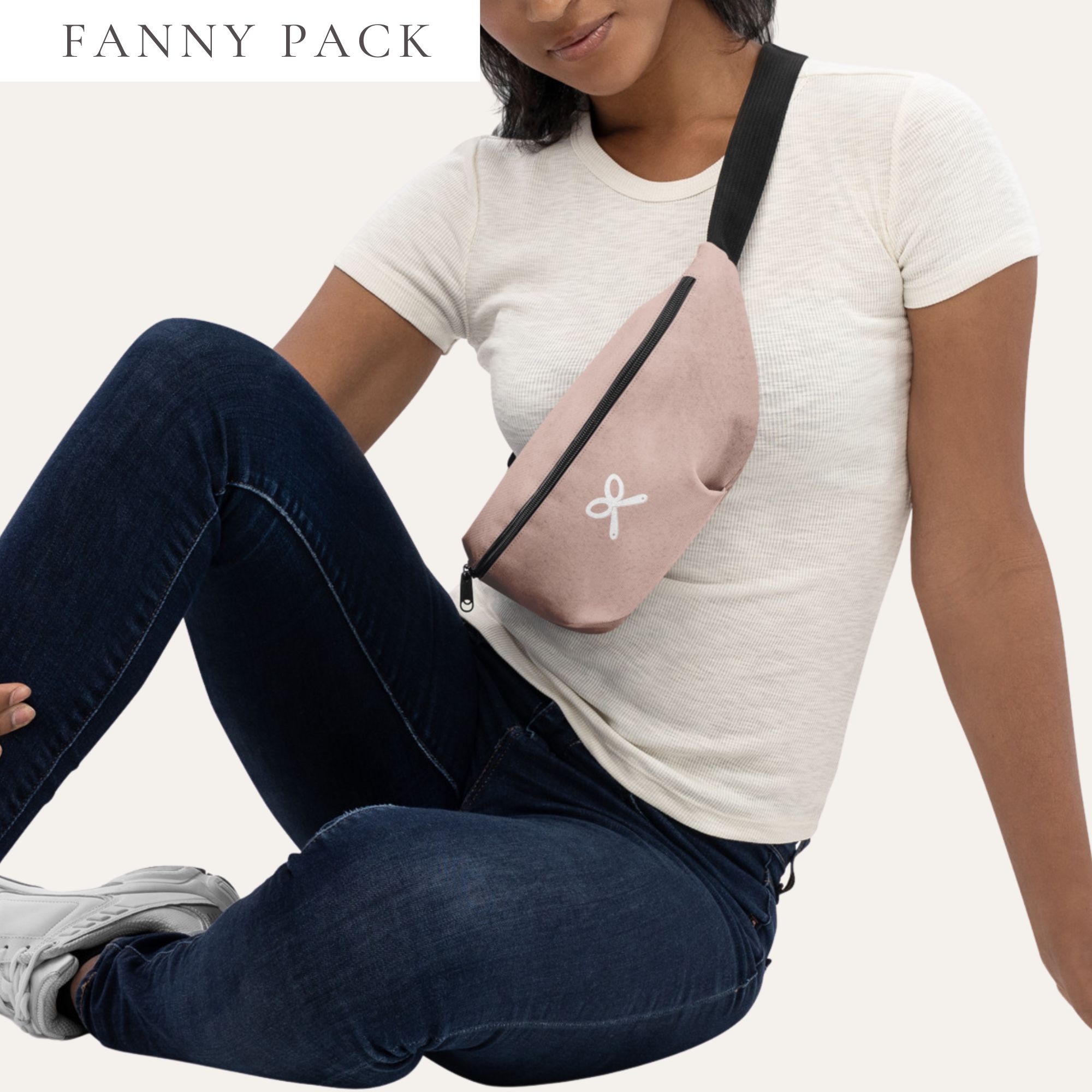 Collective Classic Pink & White Logo Fanny Pack