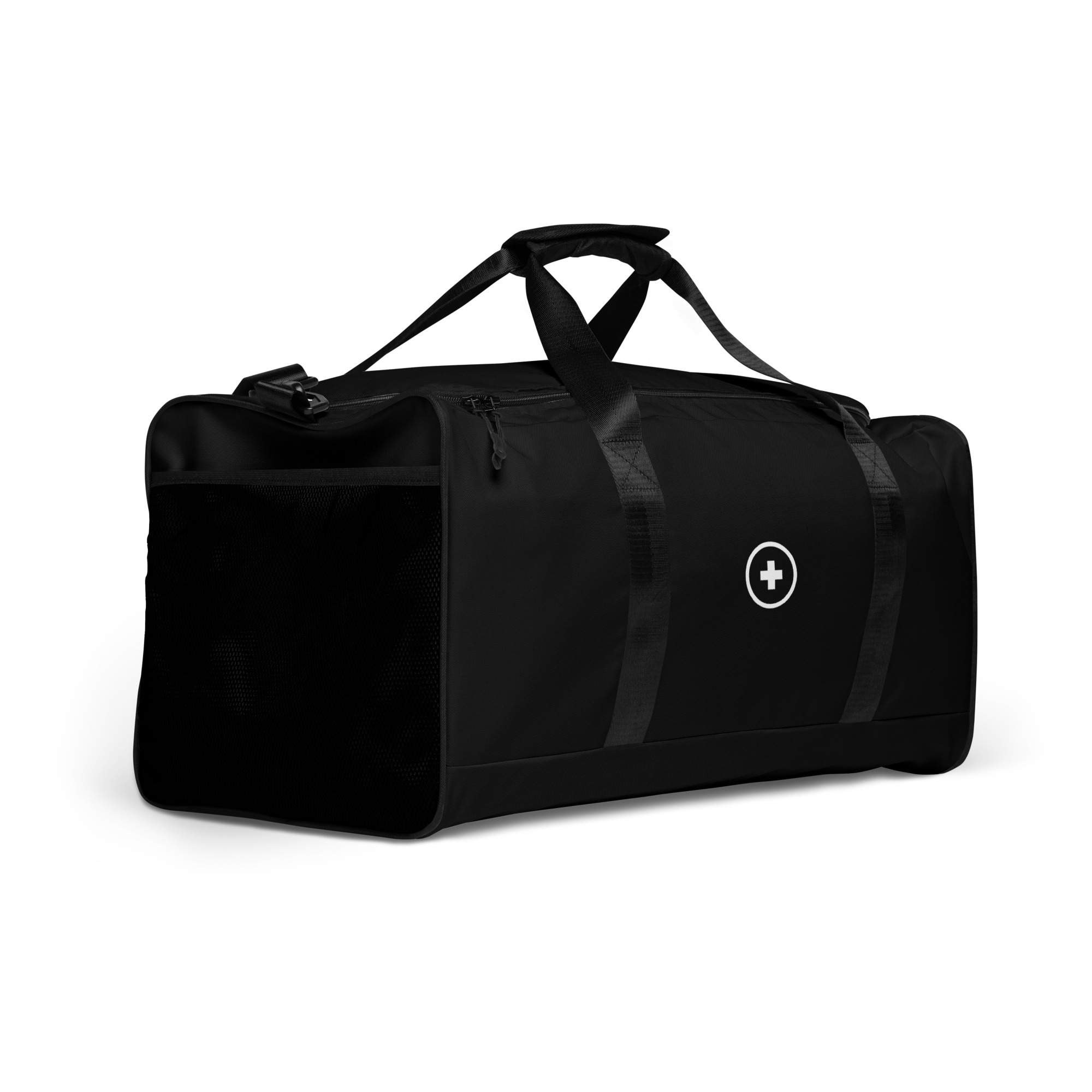 Medical Cross Black & White Large Duffle Bag - Image 3