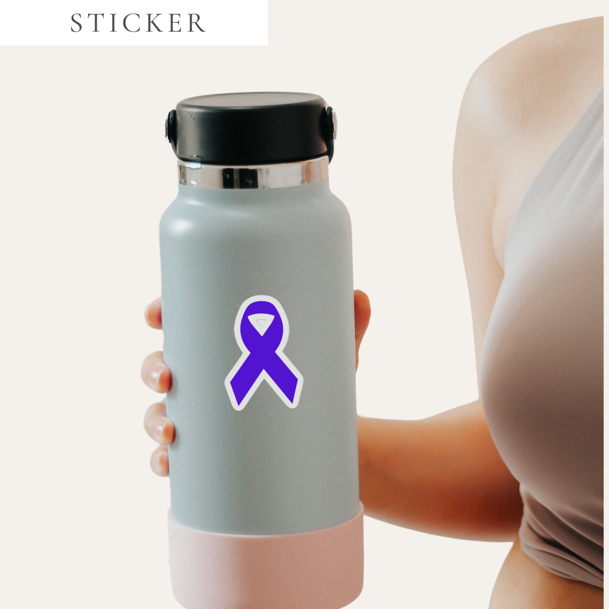 Blue Awareness Ribbon Sticker
