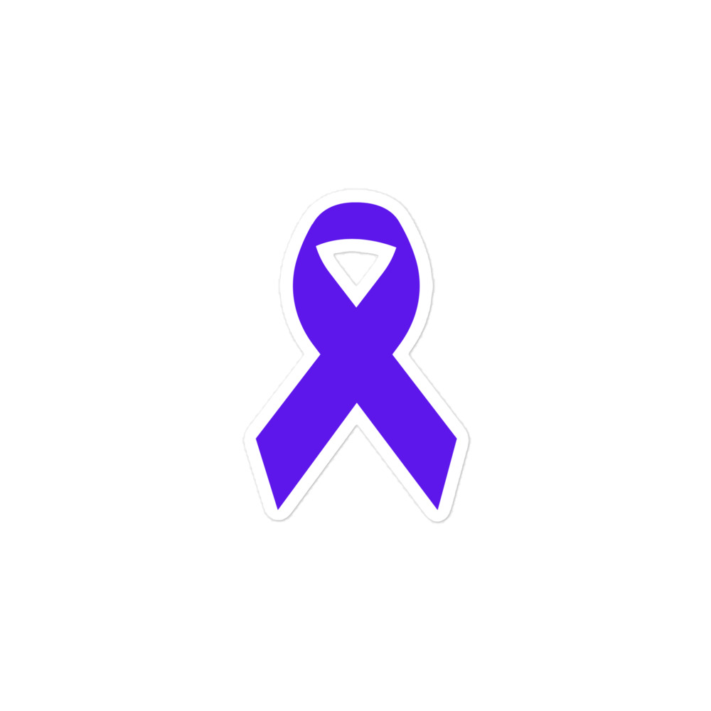 Blue Awareness Ribbon Sticker - Image 3