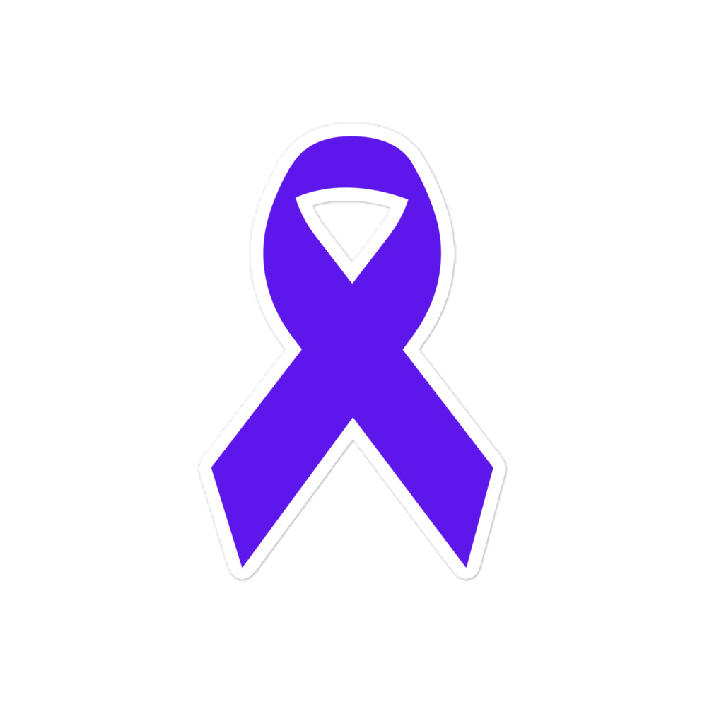 Blue Awareness Ribbon Sticker - Image 4