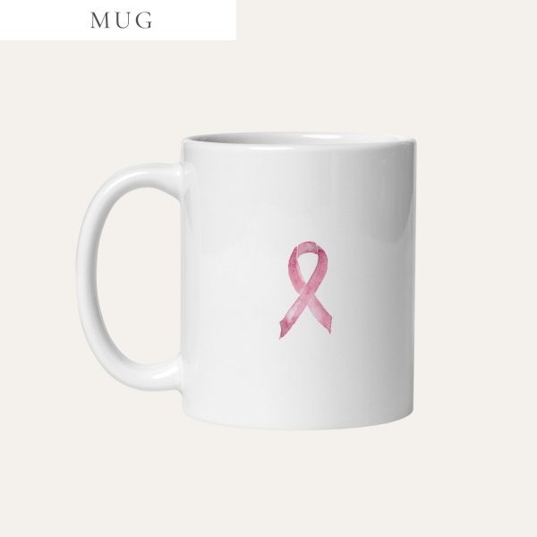 Pastel Pink Awareness Ribbon Mug
