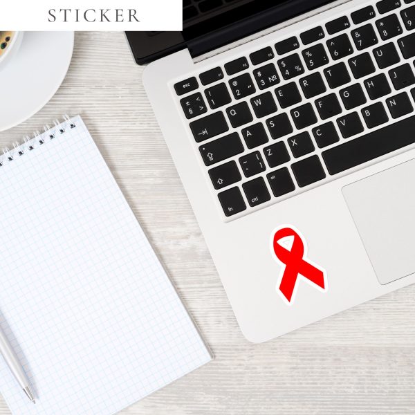 Red Awareness Ribbon Sticker