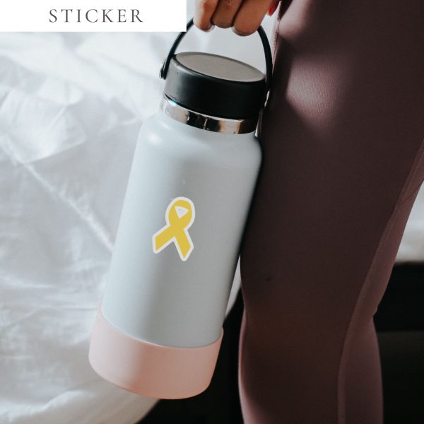 Yellow Awareness Ribbon Sticker